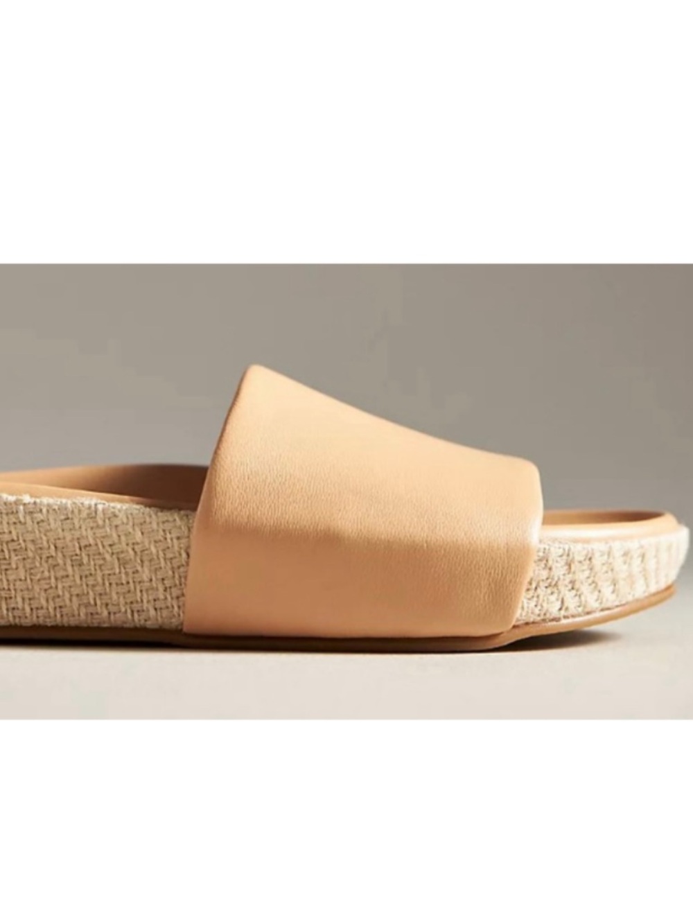 NWT Beek Pelican Jute Slides in Beach Beige 9 - Picture 2 of 5